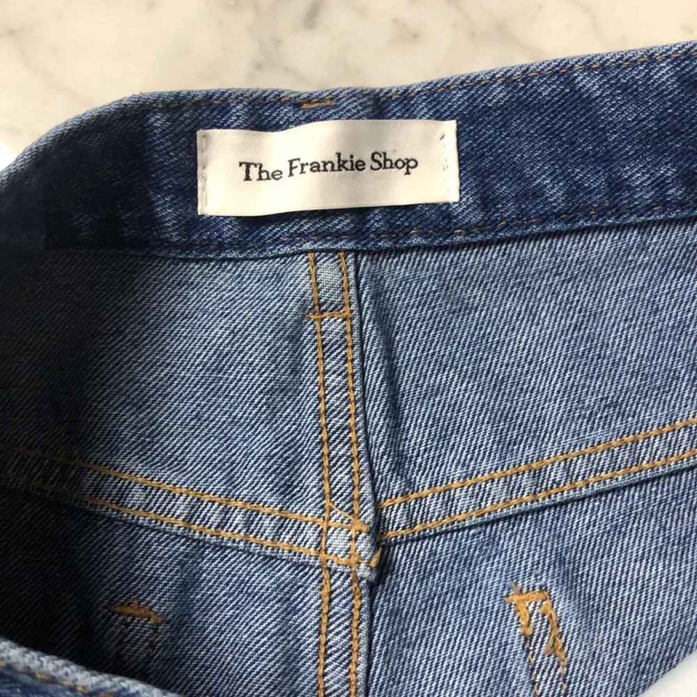 The Frankie Shop Blue Denim Cargo Jeans Wide leg Size S - Picture 9 of 13